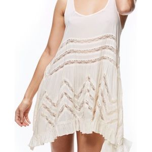 Free People Swingy Lace Inset Tunic